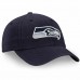 Men's Seattle Seahawks NFL Pro Line by Fanatics Branded Navy Fundamental Adjustable Hat 2509607